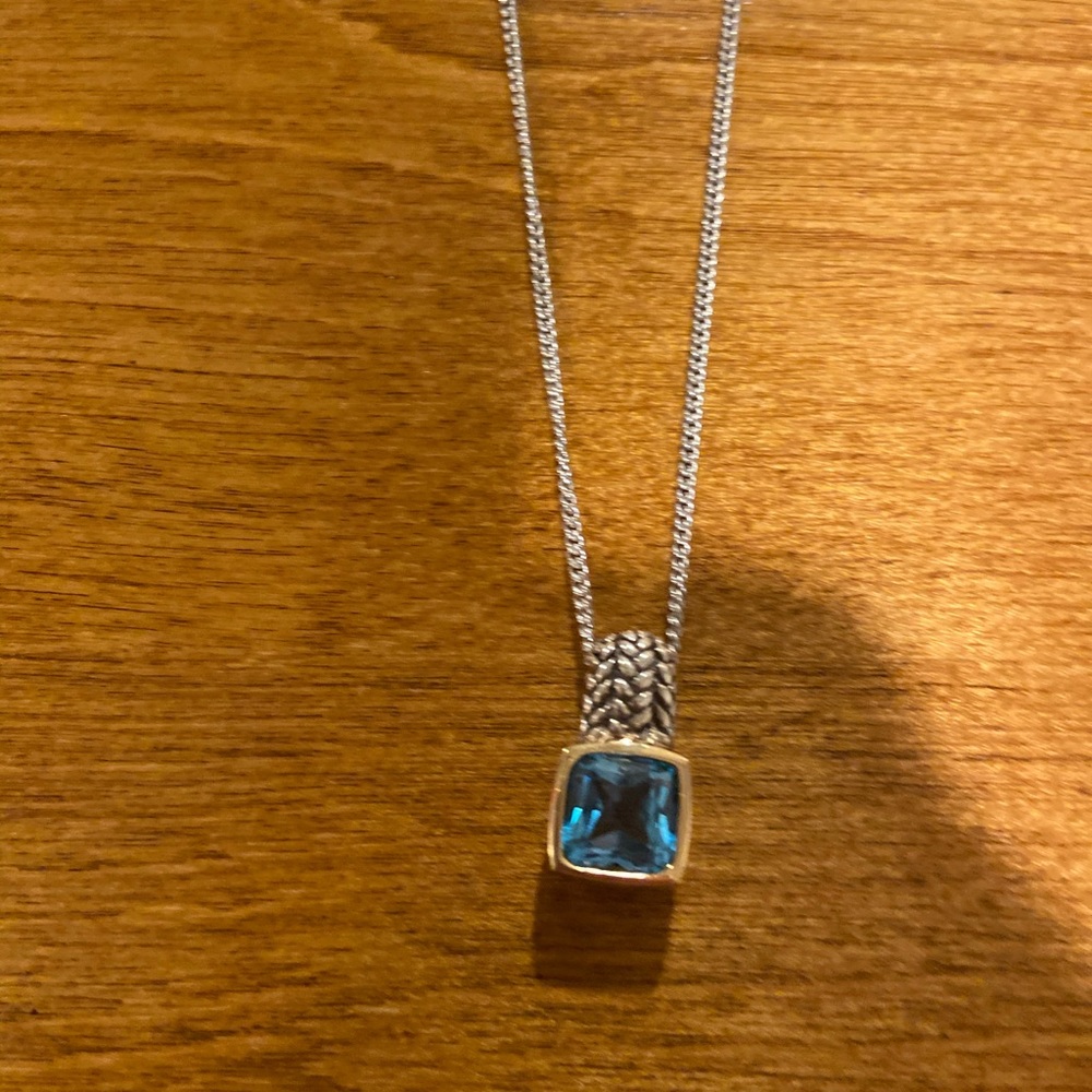 Final reduced price.18K gold topaz necklace.